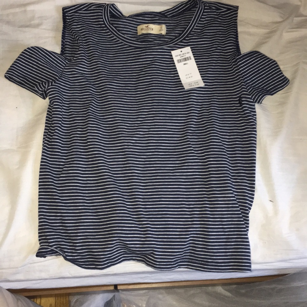 Hollister Off-the-Shoulder Striped Crop Top